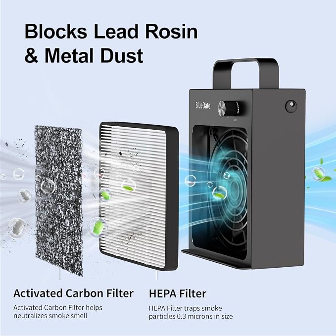 HEPA Solder Fume Extractor Fan Solder Smoke Absorber DIY Work Fan