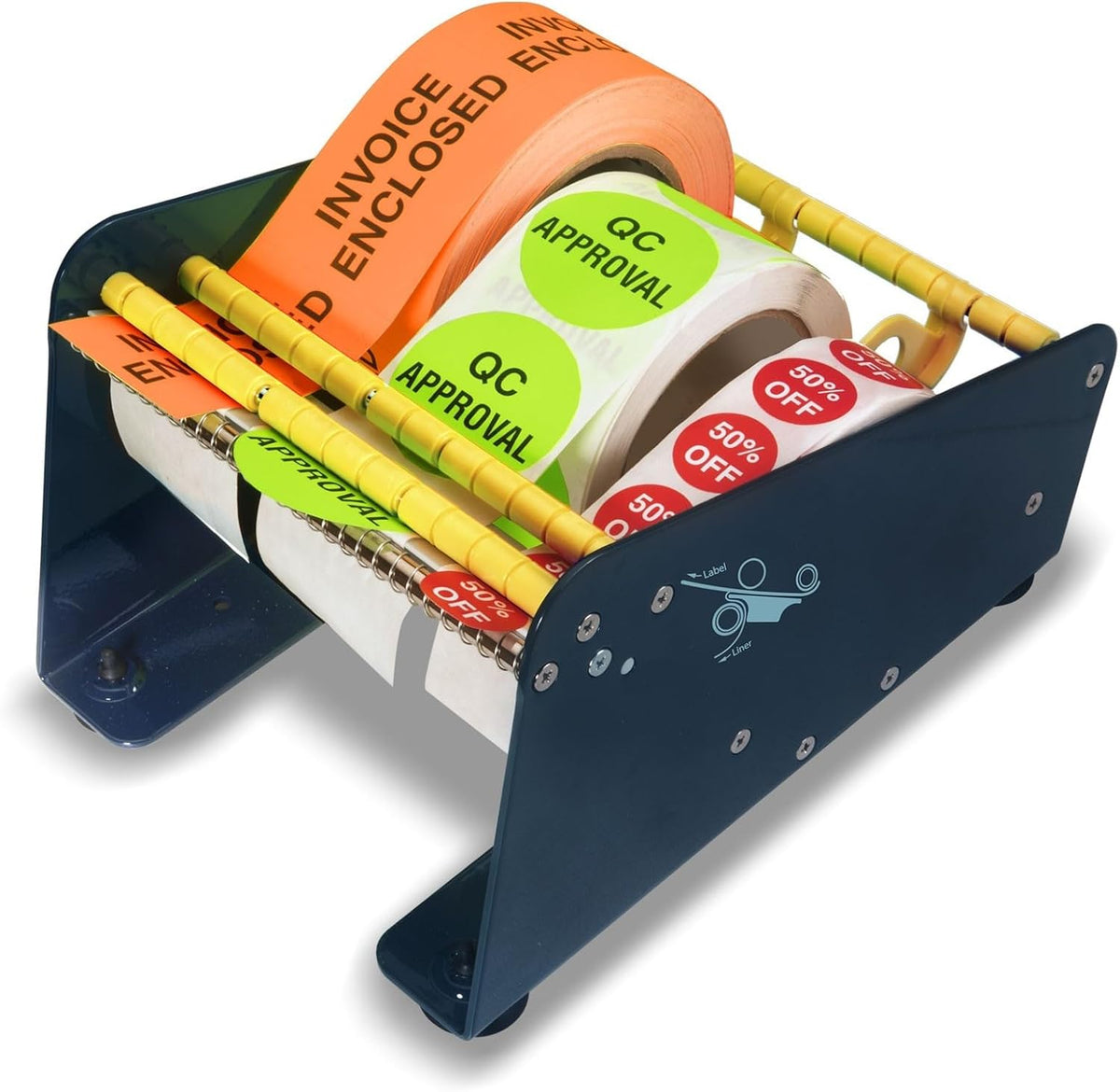 Excell LD-618 Multi-Roll Metal Table Label Dispenser (Fits up to 6.5")