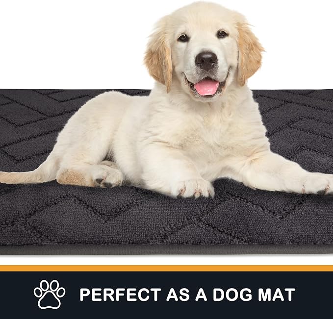 PURRUGS Dirt Trapping Door Mat 20" x 31.5", Non-Slip Machine Washable Entry Rug