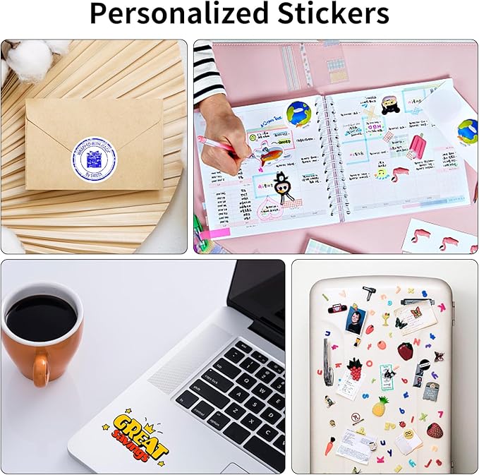 8.5" x 11" Full Sheet Label Sticker Paper for Laser & Inkjet Printers, Self Adhesive Full Page Shipping Labels, Printable White Matte Mailing Label Stickers(2500 Sheets, 2500 Labels)