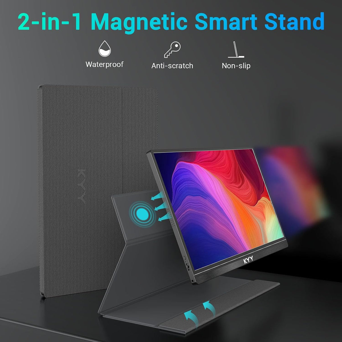 KYY Portable Monitor 15.6'' FHD 1080P USB C HDMI Gaming Monitor