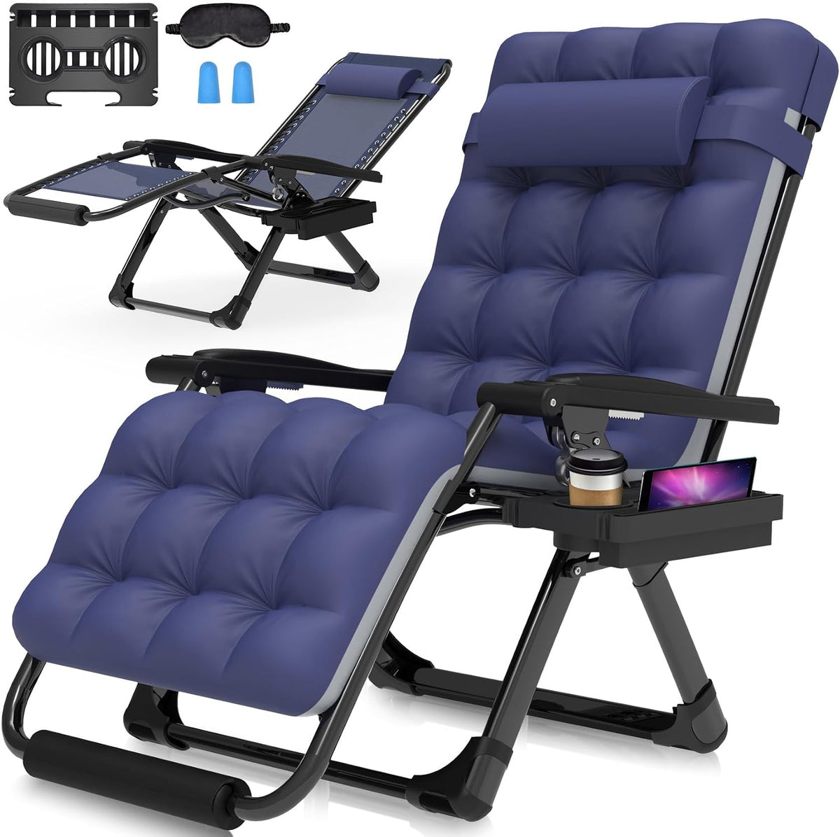 Suteck Oversized Zero Gravity Chair, 29" XL Reclining Lounge Chairs