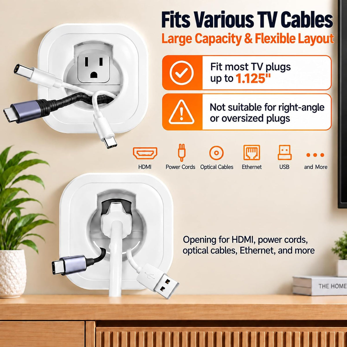 in Wall Cable Management Kit, Recessed Cable Hider for Wall Mounted TV