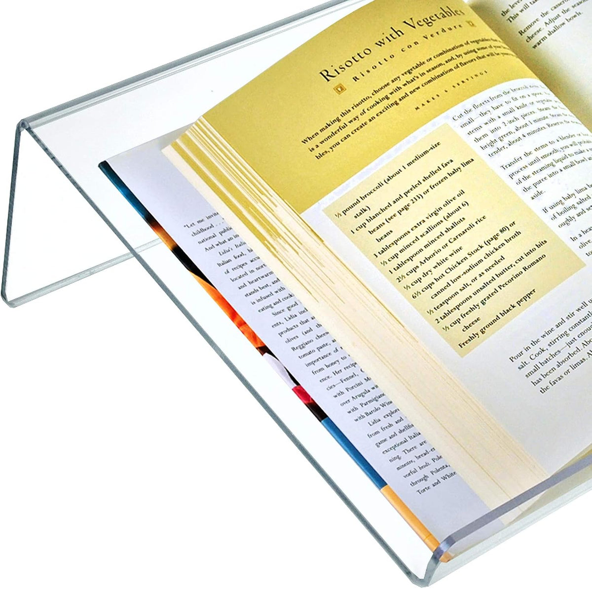 Azar Displays - 515542 - Acrylic Book Stand Holder 3/16" Thick, Size: 18"W x 12"D x 5"H