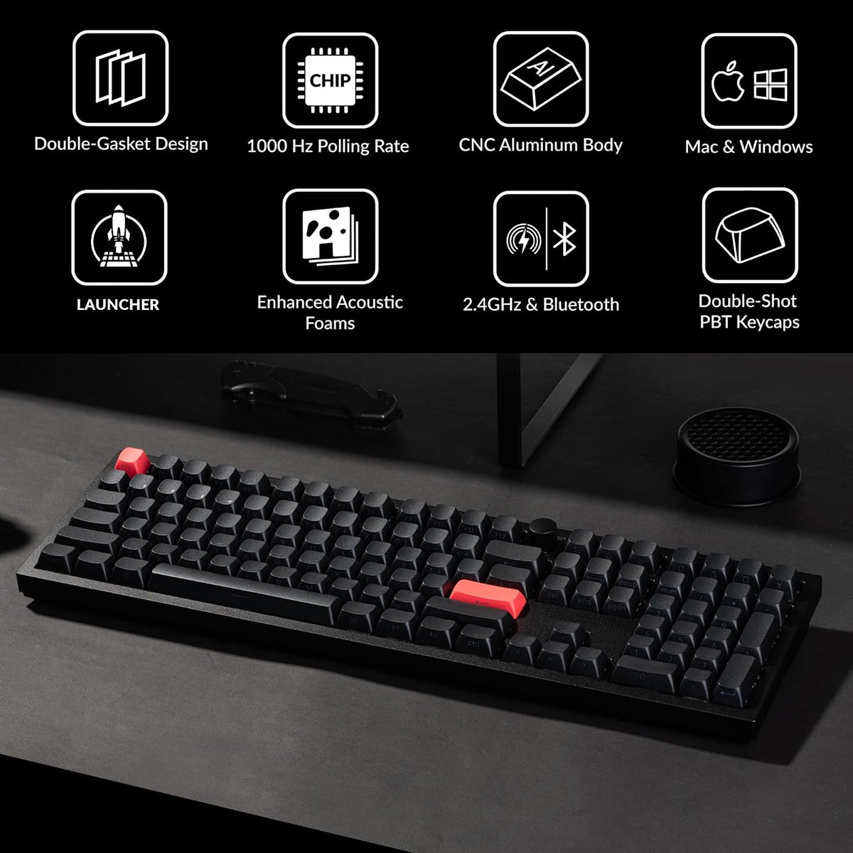 Keychron Q6 Max Wireless Mechanical Keyboard, Full Size for Work and Gaming