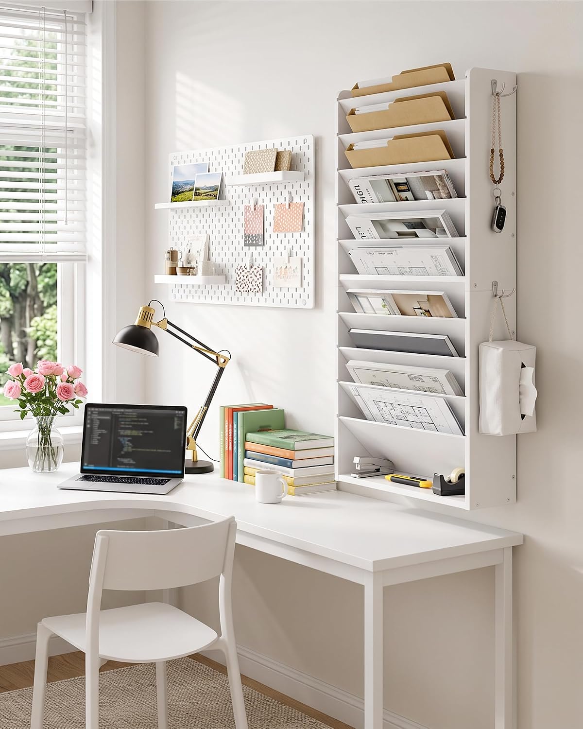 CHOEZON Wall File Organizer, 10-Tier Hanging Mail Organizer