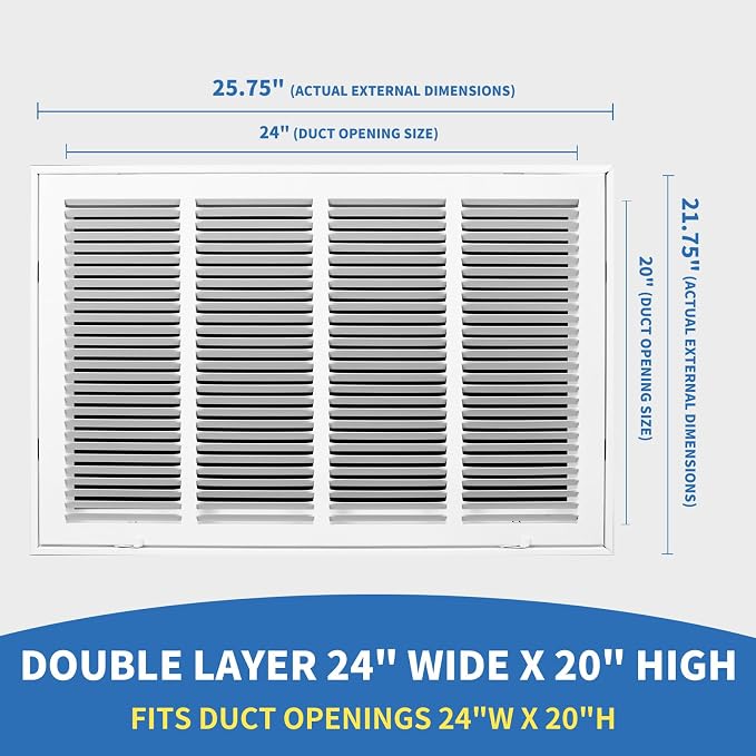 24x20 Return Air Grille, Return Air Vent Cover