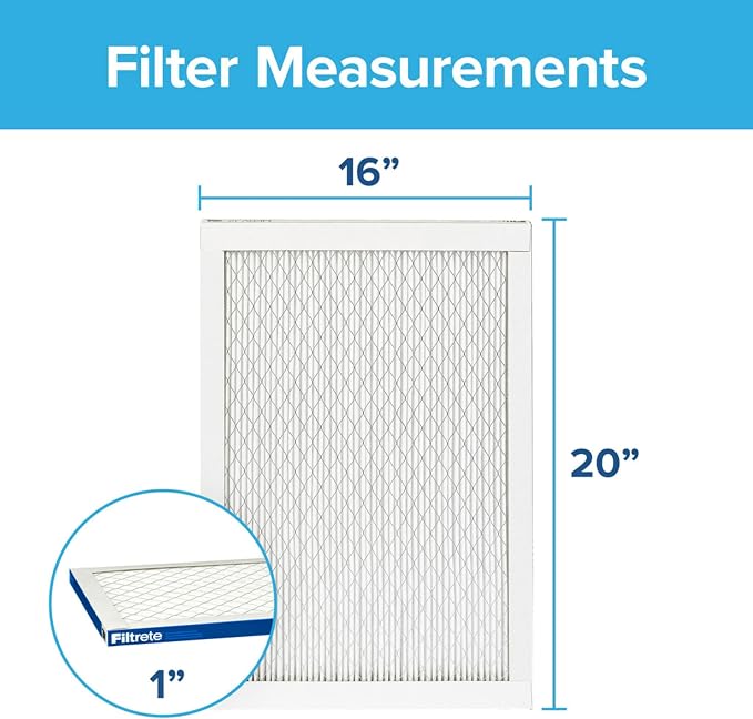 Filtrete 16x20x1 AC Furnace Air Filter, MERV 13, MPR 2200, Elite Allergen