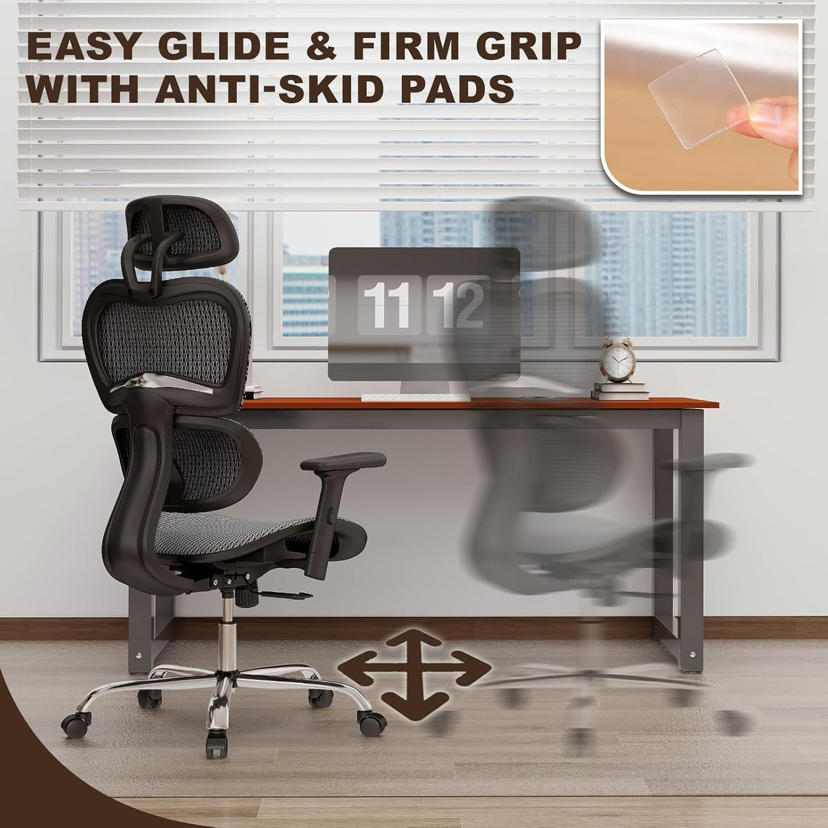 2mm Thicker Clear Office Chair Mat, 36"x48" Rolling Chair Floor Protector