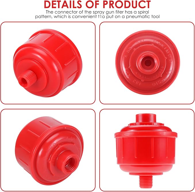 RealPlus 10pcs Disposable Spray Gun Filter Mini Air Water Filters, Whirlwind