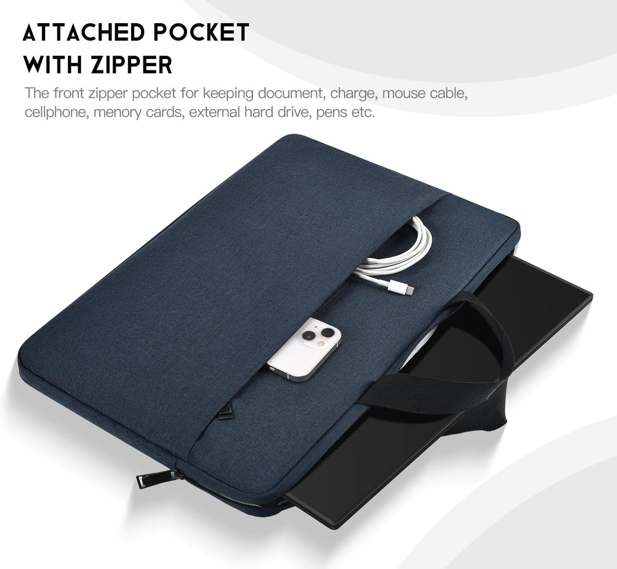 23.8-24 inch Portable Monitor Sleeve Padded Shockproof Carry Handle Case