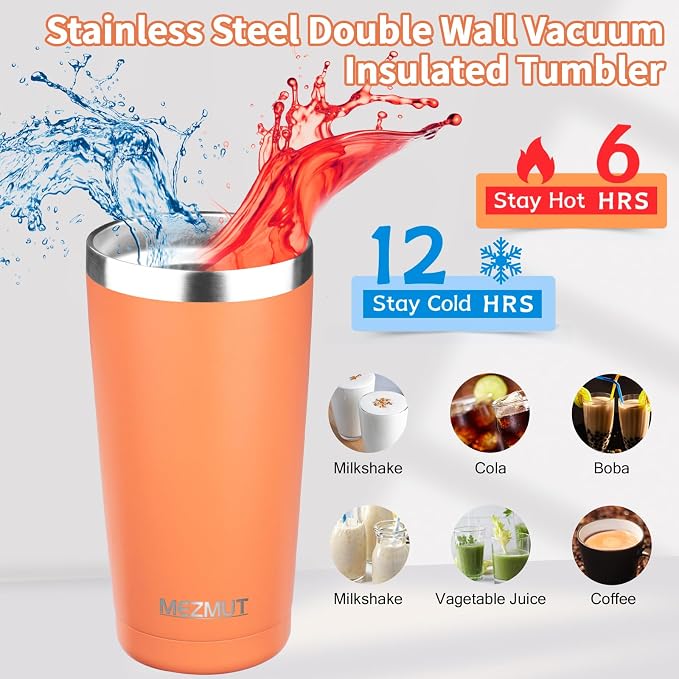 MEZMUT 20oz Insulated Tumbler Travel Coffee Mug