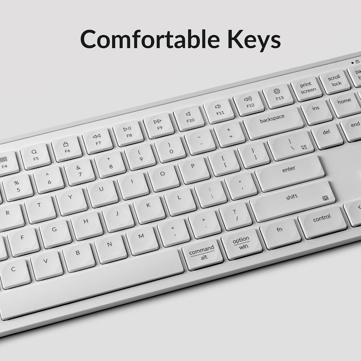 Keychron B6 Pro Ultra-Slim Full-Size Wireless Keyboard - Ivory White