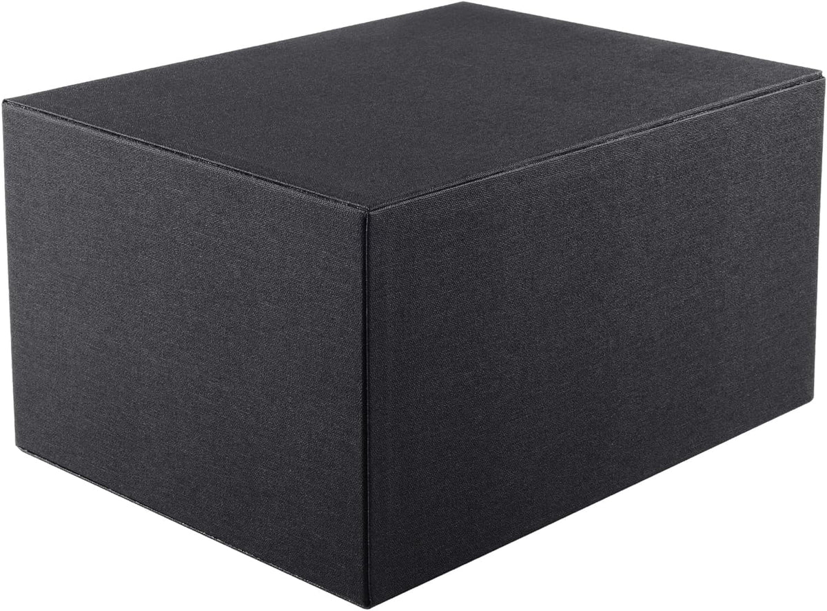PU Leather Desk Organizer with 3 Drawers,Executive Office Supplies Desktop Filing A4 File Cabinet/Holder for Jewelry/Bill/Paper/Documents/Makeup Home Decor Stationery Storage Box,Black