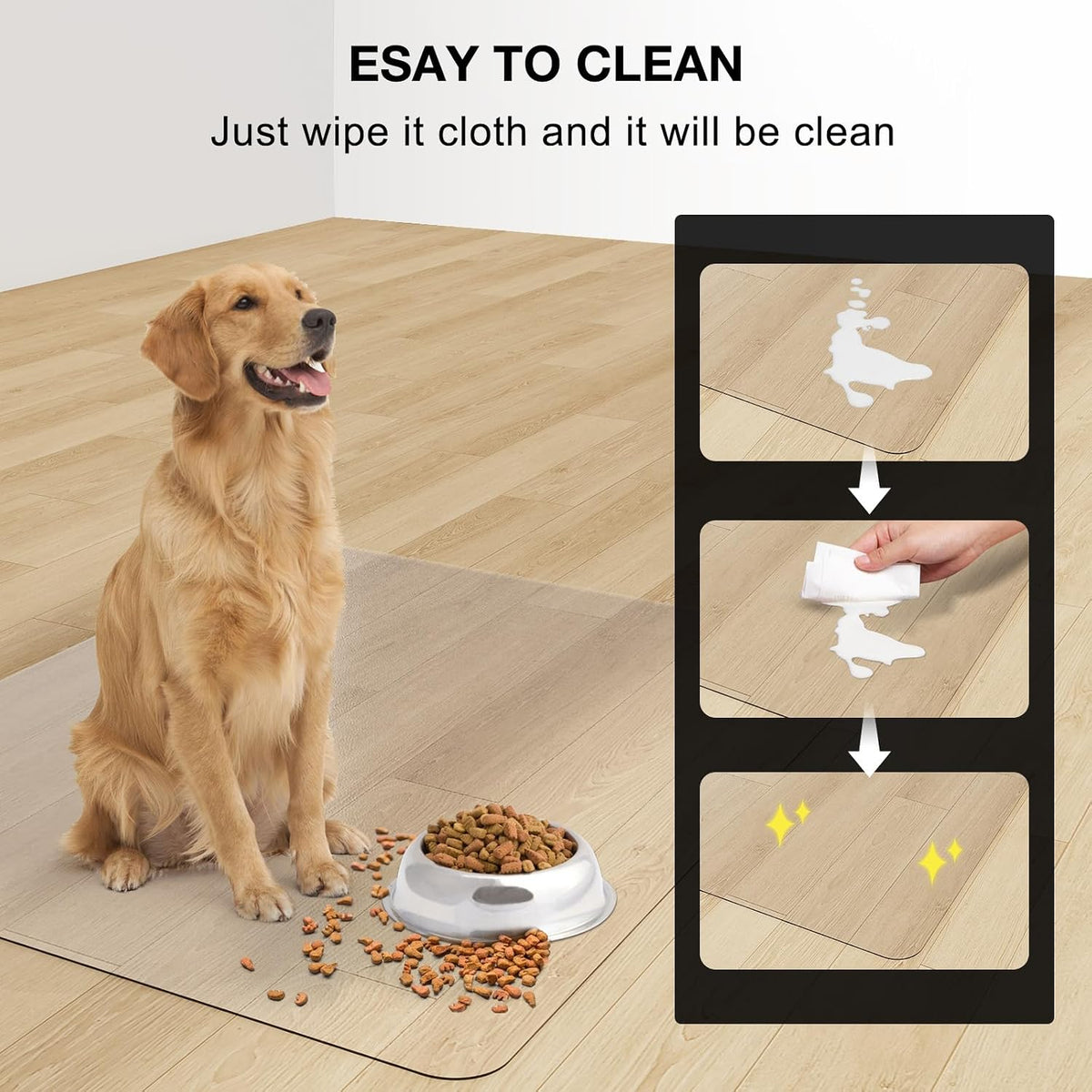 Clear Frosted Floor Mat, 24"x 36" PVC Area Rug Entryway Rug