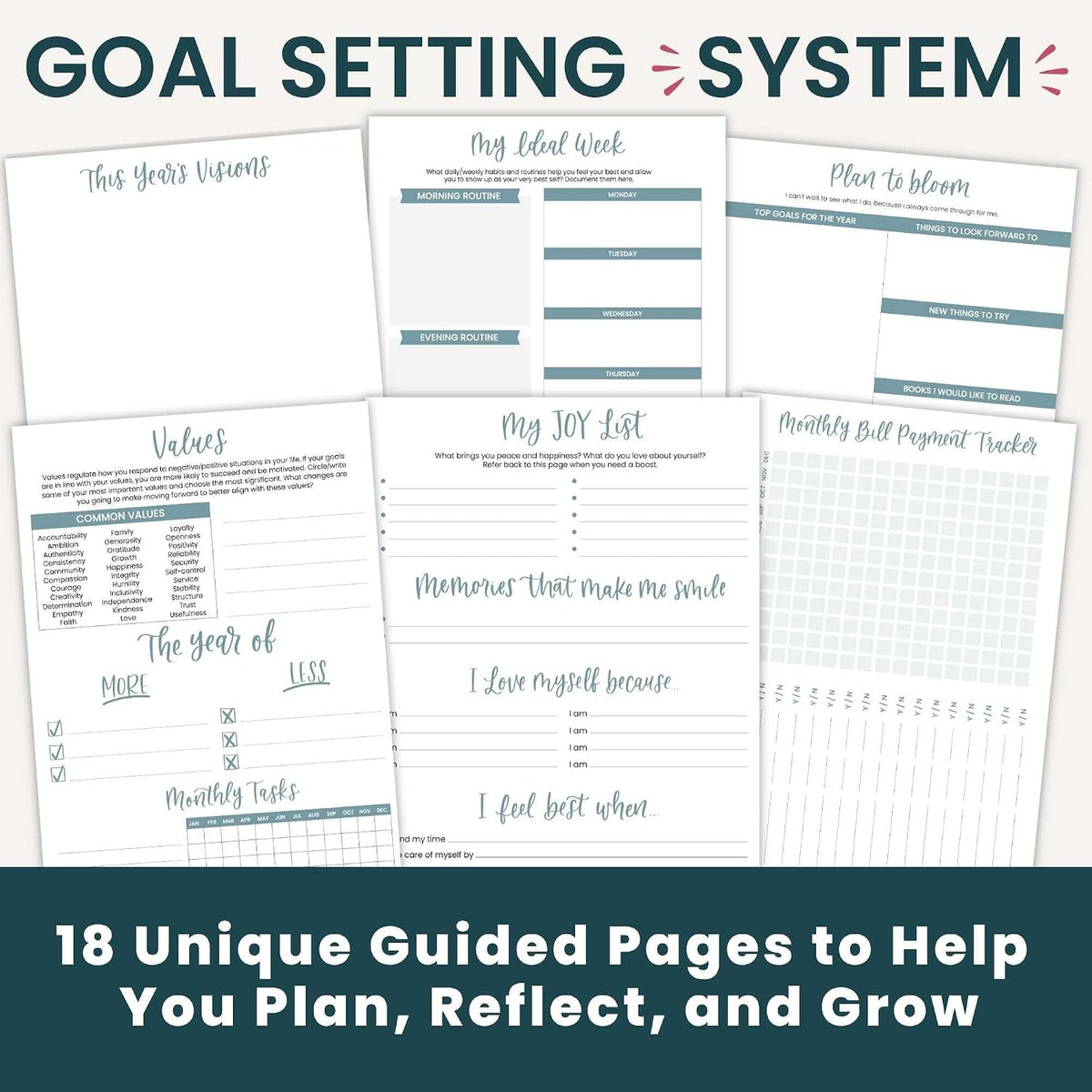 bloom daily planners 2027 HARDCOVER Planner & Stencil - 8.5” x 11" Calendar Year (January - December) Task Goal Planner for Women - Monthly & Weekly Inspirational Agenda Book with Stickers - A New Day