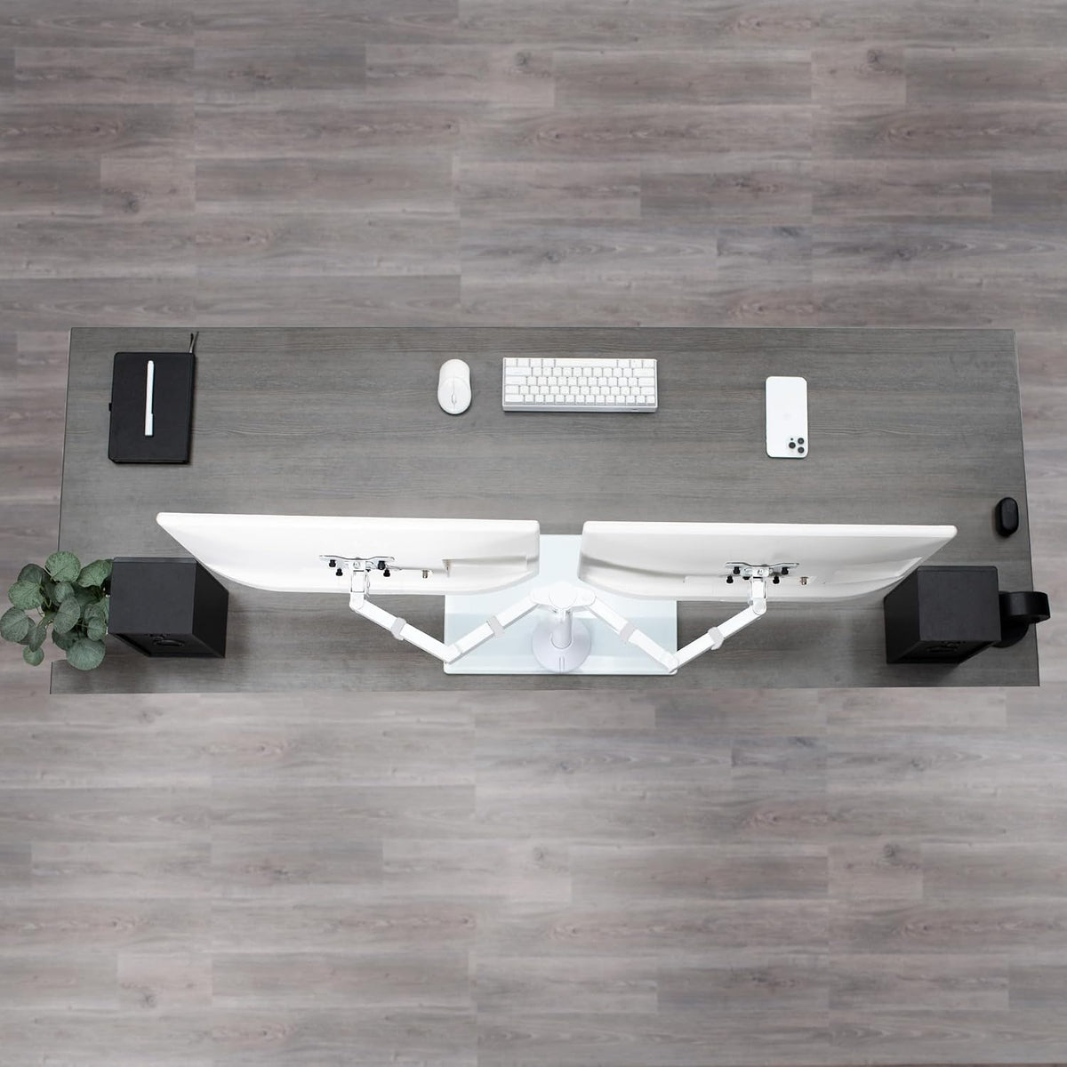 VIVO Dual Monitor Desk Stand for 13 to 32 inch Screens, STAND-V002FGW