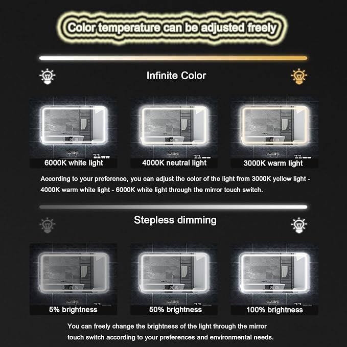 LED Bathroom Mirror，Bathroom Mirror