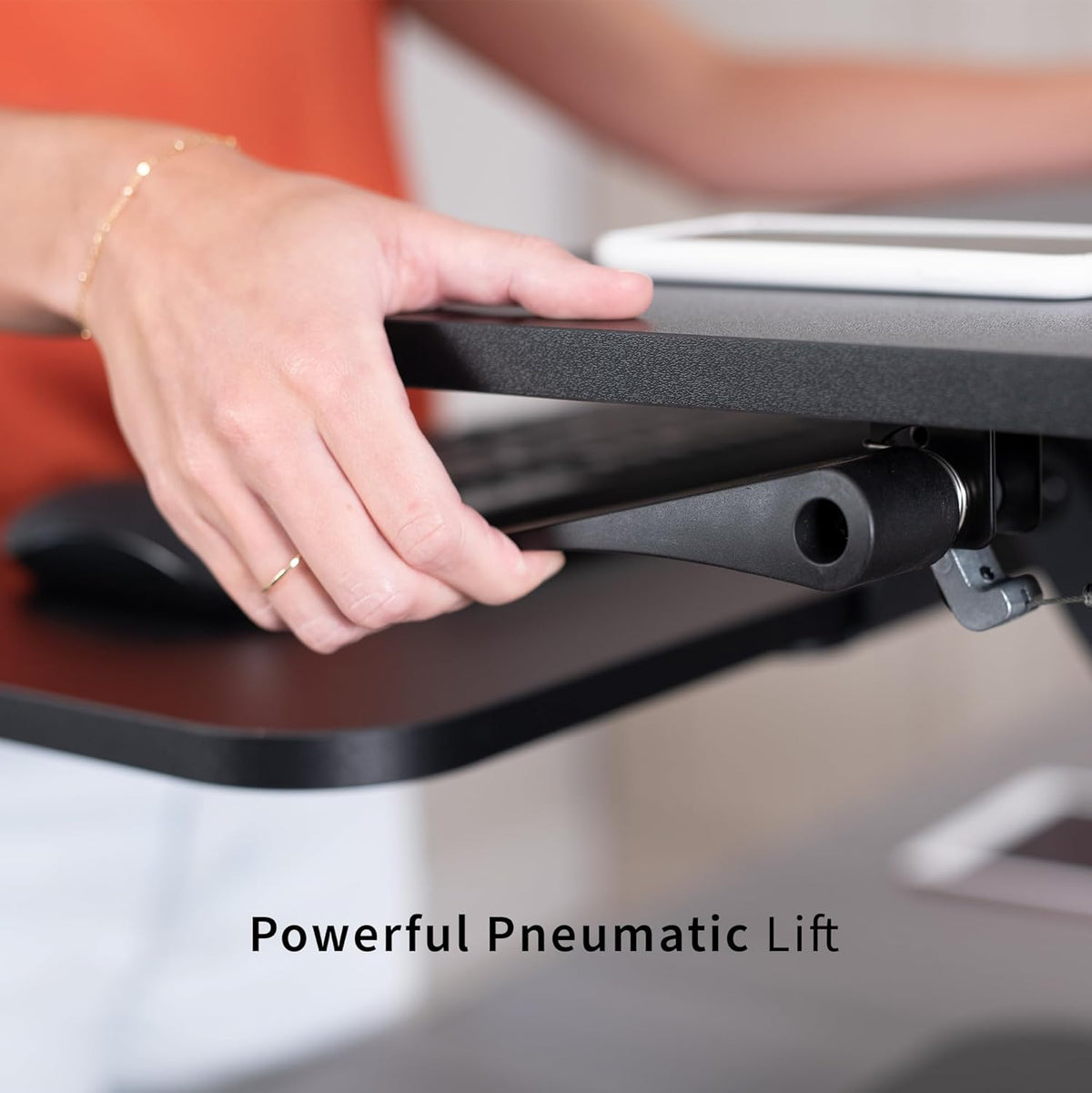 VIVO 25 in Standing Desk Converter, Keyboard & Mouse Tray