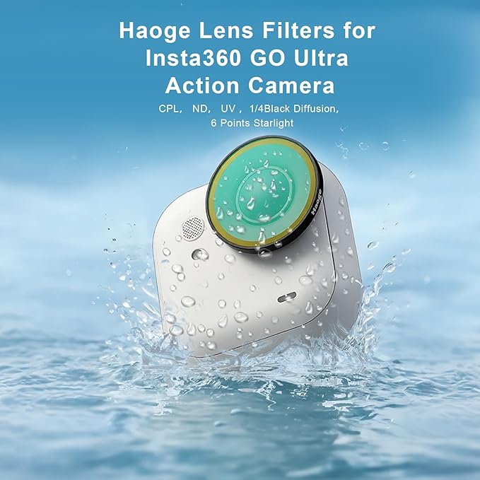 Haoge ND Filter Kit for Insta360 GO Ultra, ND8 ND16 ND32 ND64, 4 Pack Light