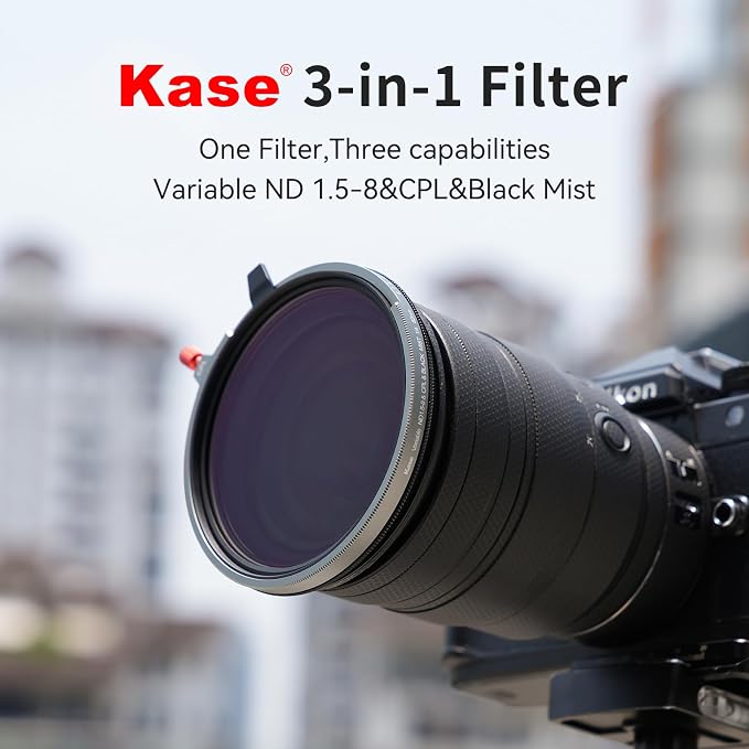 Kase 67mm Variable ND1.5-8 & CPL & Black Mist 3 in 1 Filter