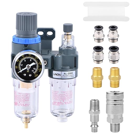 1/4 Inch Compressor Air Filter Pressure Regulator Water-oil Trap Separator
