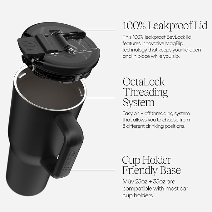 BrüMate Müv - 35oz 100% Leak Proof Insulated Coffee Mug - Stainless Steel