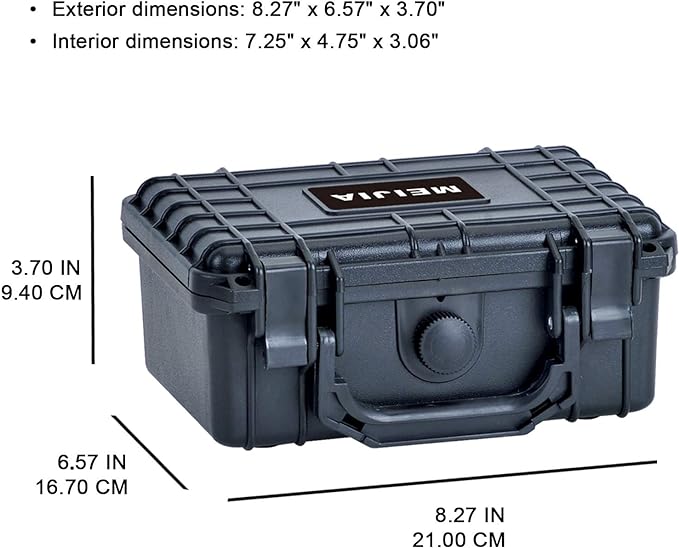 MEIJIA Portable All Weather IP67 Waterproof Protective Case, Hard Case