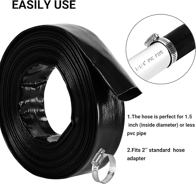 1-1/4" x 100 FT Pool Backwash Hose