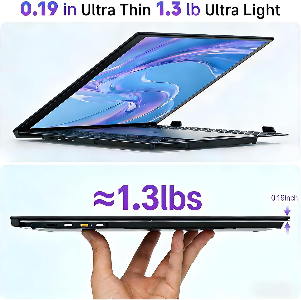 ROYY Laptop Screen Extender, 14" 1080P FHD IPS Portable Monitor