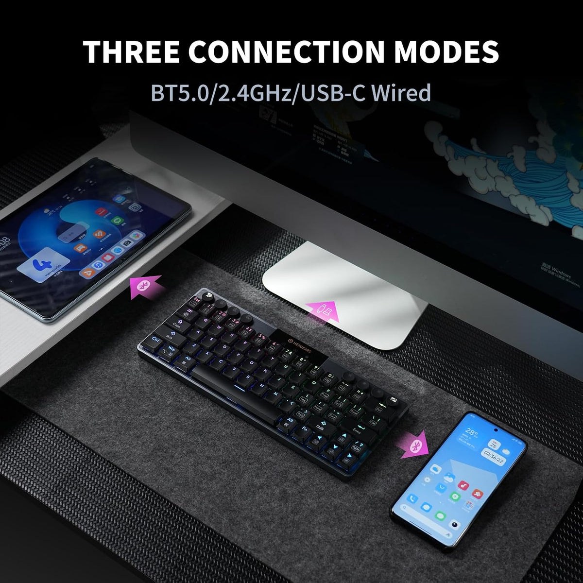 Hexgears A1 Low Profile Wireless Mechanical Keyboard - Tactile
