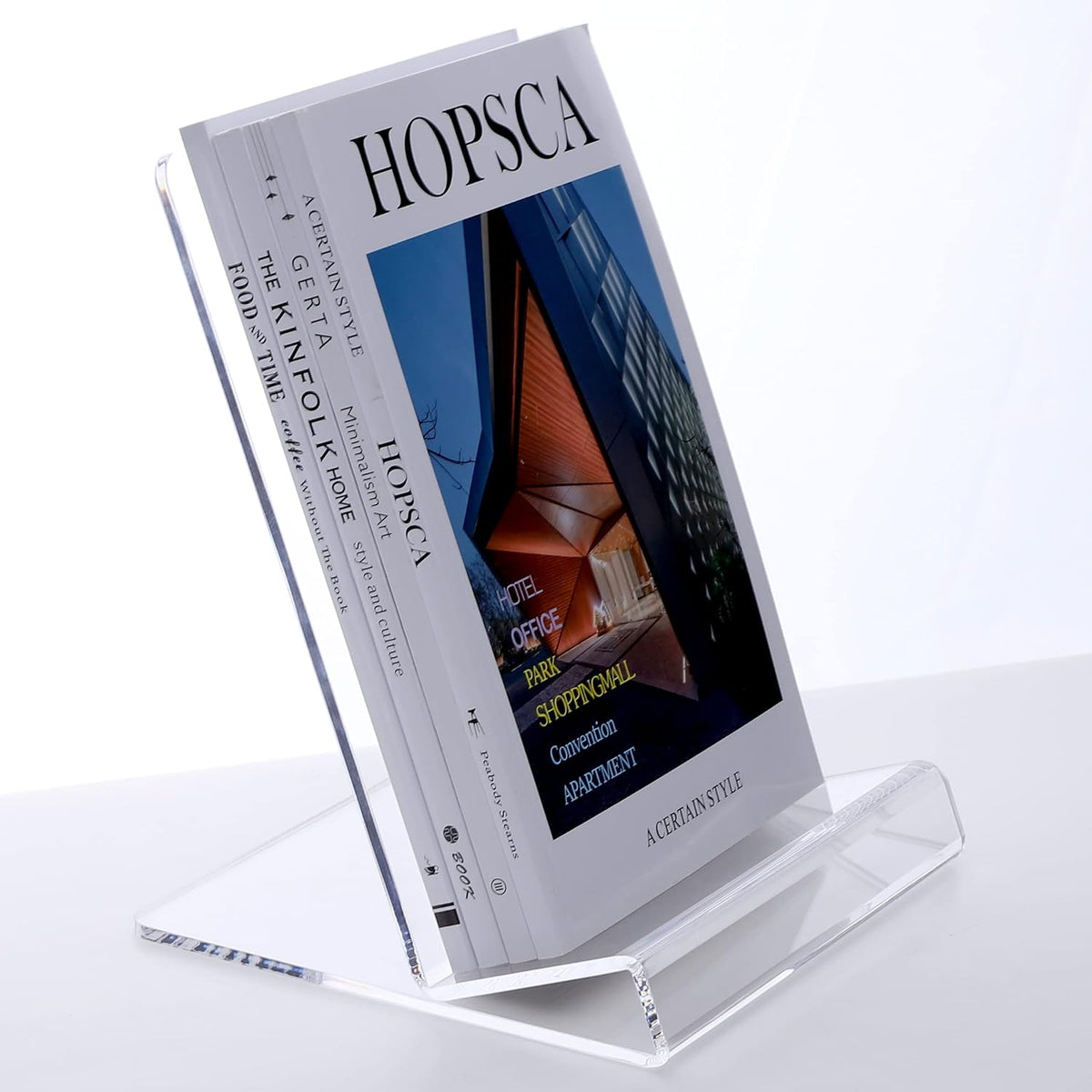 SANRUI 2 Pack Acrylic Book Stand, Clear Easel Stand for Display, A4