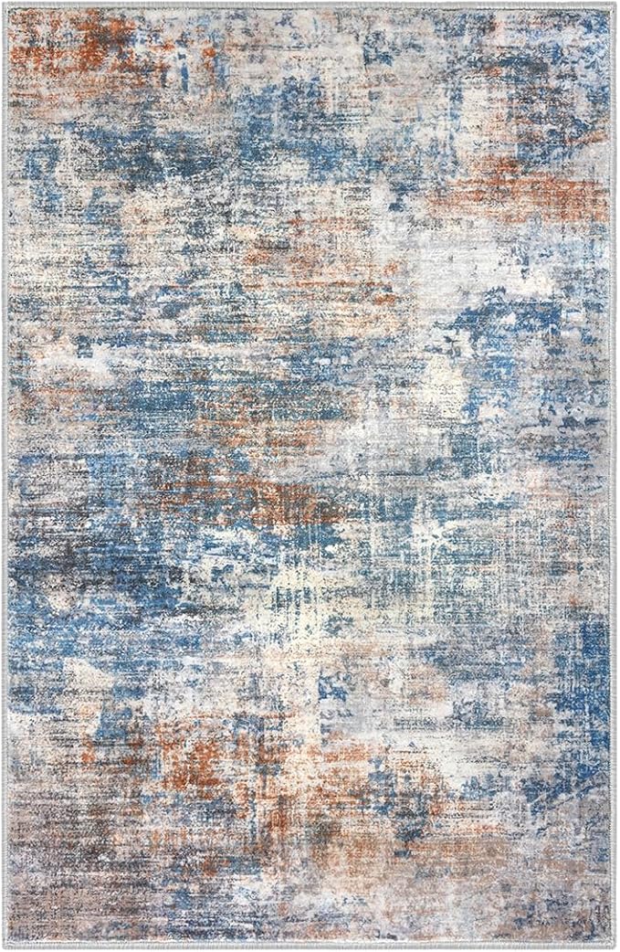 IOHOUZE Abstract Area Rug 4x6 Ft Washable Rugs