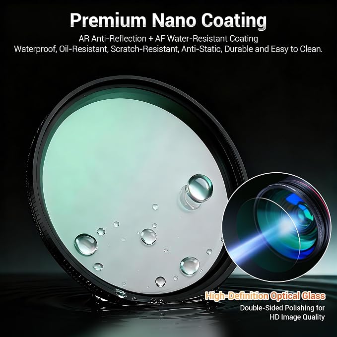 82mm Black Diffusion 1/4 & Reflectivity CPL 2 in-1 Filter