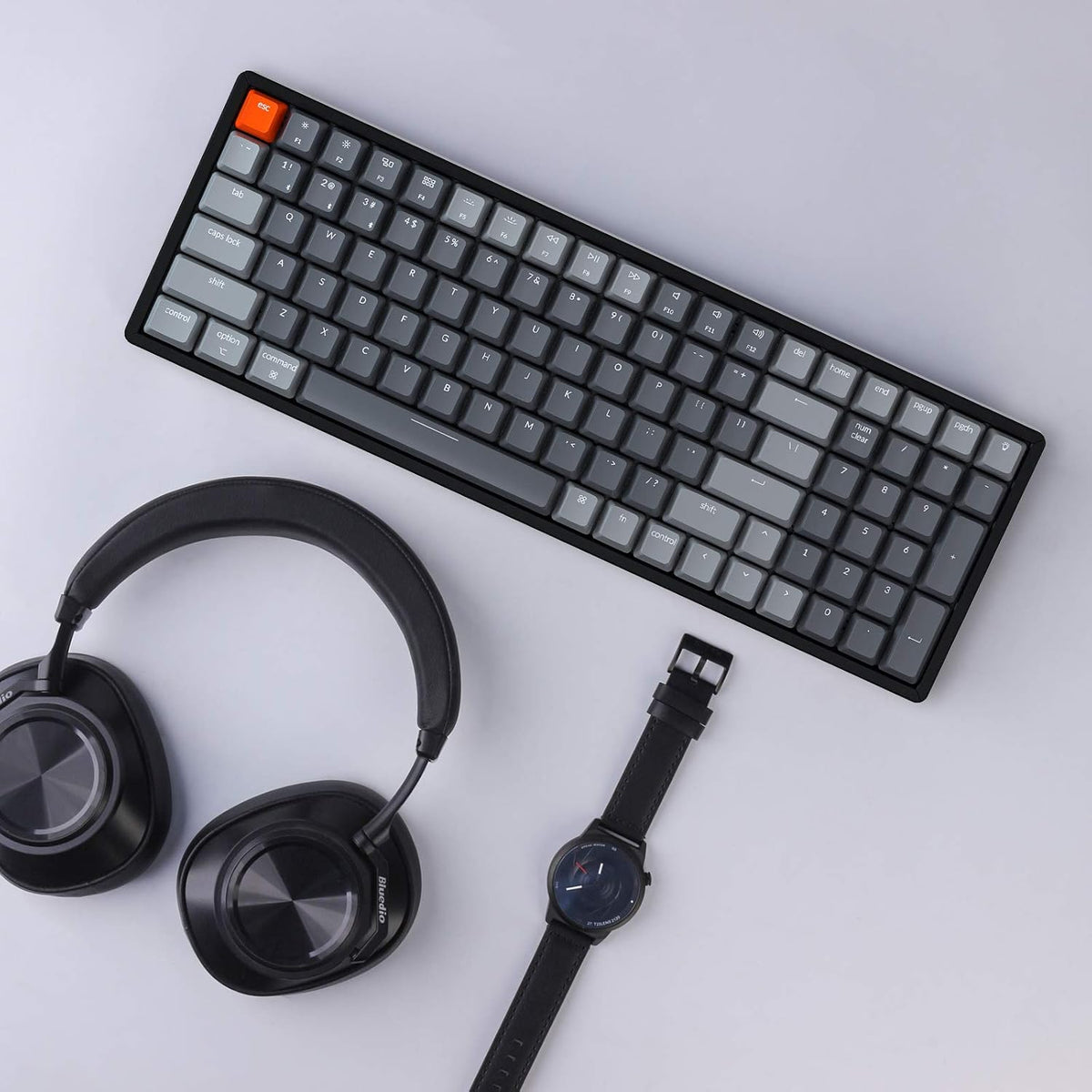 Keychron K4 RGB Hot Swappable Mechanical Keyboard, 96% Layout Bluetooth Wireless/USB Wired Computer Keyboard with Super Red Switch Aluminum Frame for Mac Windows-Version 2