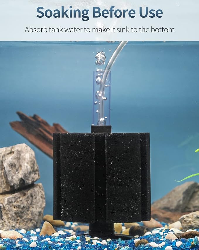 Pawfly Aquarium Bio Sponge Filter Quiet Betta Fry Shrimp and Small Fish Foam