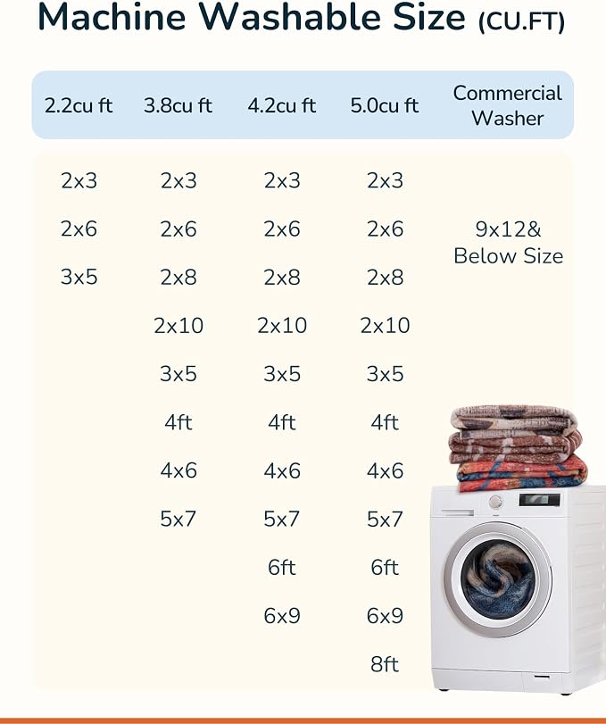 BESTSWEETIE Area Rug 9x12 Rug Machine Washable Non-Slip Low Pile Print Pattern