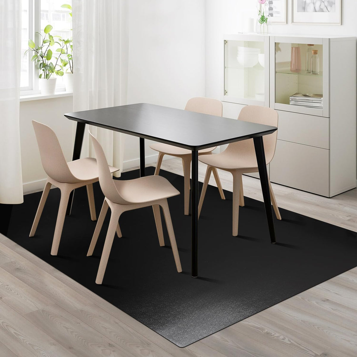 Vinyl Floor Mat for Home, Waterproof Area Mat Under Dining Room Table