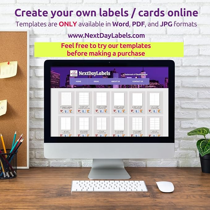 NextDayLabels - 2 Inch Round Circle Stickers - Matte White Blank Laser/Inkjet Printer Labels (20000 Labels, 1000 Sheets, 20 Per Sheet)
