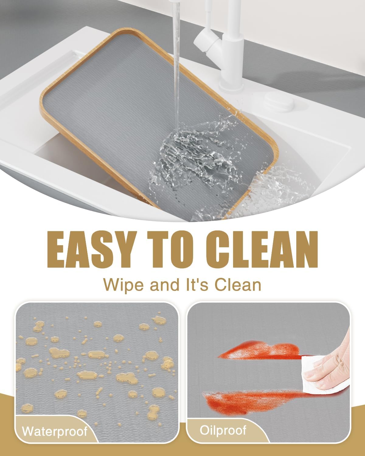 Drawer and Shelf Liners for Kitchen Cabinets Non-Adhesive