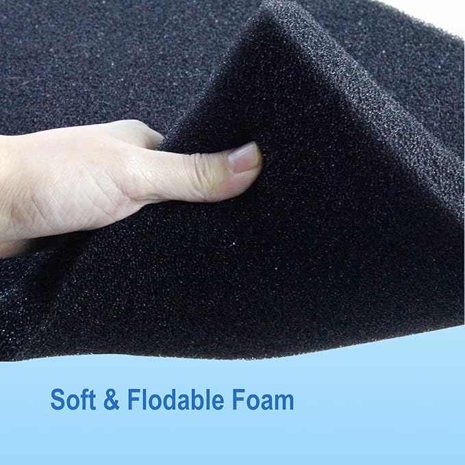 AQUANEAT 2 Pack Aquarium Bio Sponge Filter Media Pad Cut-to-Size Open Cell Foam