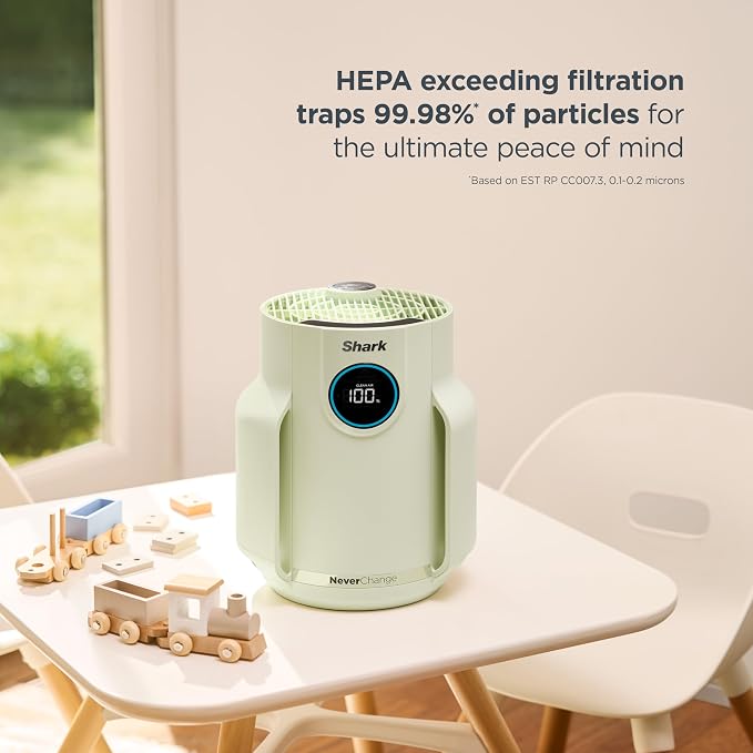Shark Air Purifier for Home, NeverChange Compact Pro, for Bedroom, Home Office