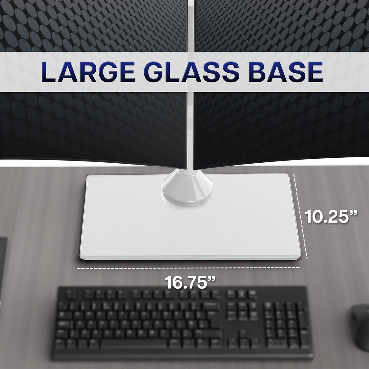 VIVO Dual Monitor Desk Stand for 13 to 32 inch Screens, STAND-V002FGW