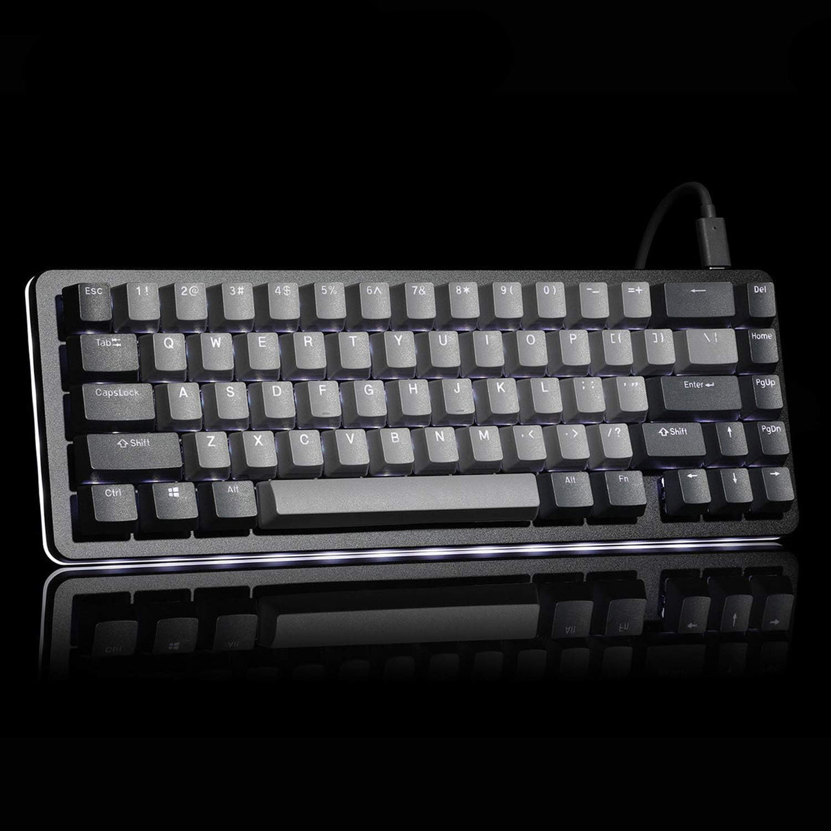 DROP ALT Mechanical Keyboard — 65% (67 Key) Gaming Keyboard, Hot-Swap Switches, Programmable Macros, RGB LED Backlighting, USB-C, Doubleshot PBT, Aluminum Frame (Cherry MX Blue Black)