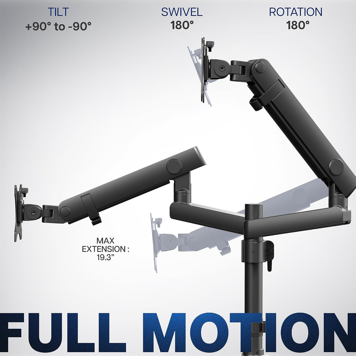 VIVO Premium Aluminum Full Motion Dual Monitor Desk Mount Stand with Lift Engine Arm, Pole Extension, and USB Ports, Fits Ultrawide Screens up to 40 inches, STAND-V102BDU