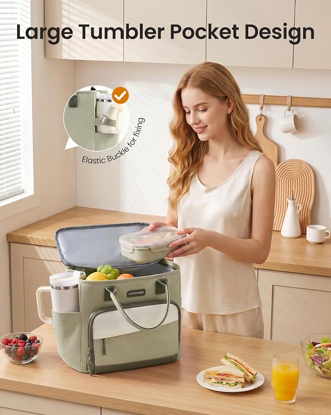 LOVEVOOK Lunch Box for Women, Adult Lunch Bag for Work