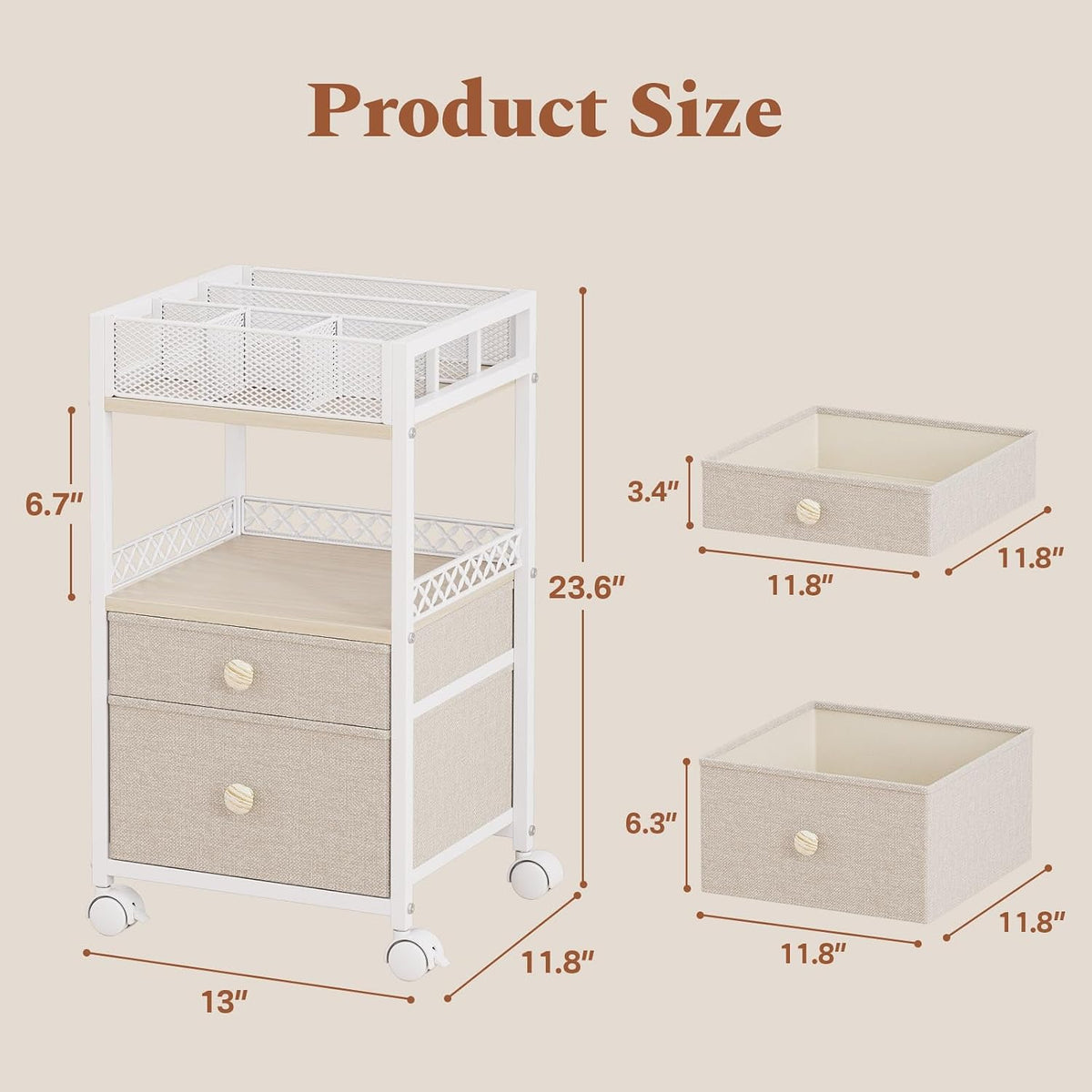 Plaviya Makeup Organizer Cart Under Desk Storage for Perfume Nail Skin Care
