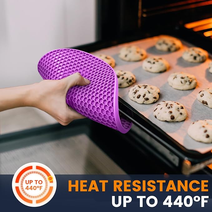 Silicone Trivet Mats 4 Heat Resistant Pot Holders Multipurpose Non-Slip Hot Pads