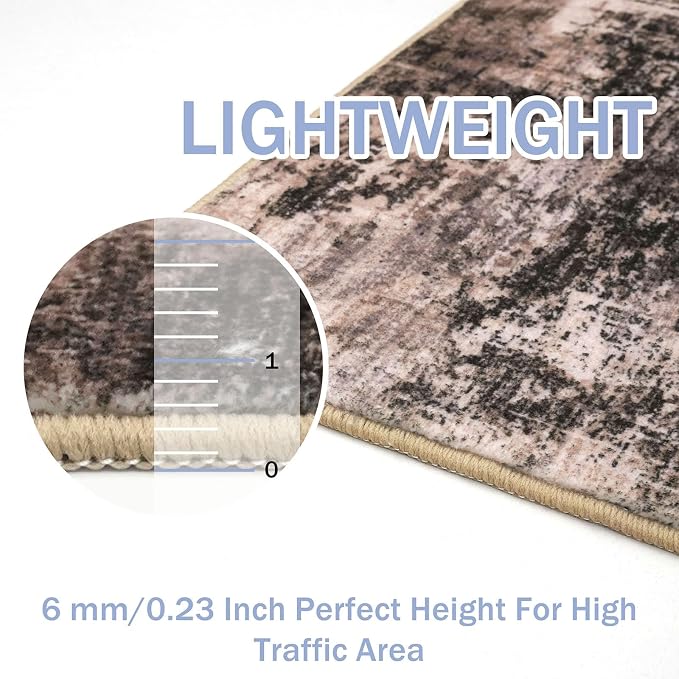 IOHOUZE Abstract Runner Rug 2x4 Ft Entryway Rugs Washable Door Mat Indoor