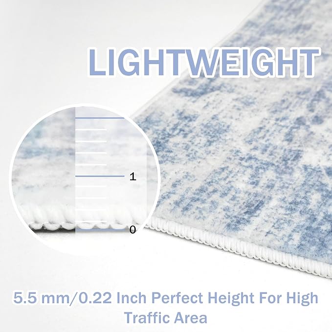 IOHOUZE Abstract Runner Rug 3x14 Ft Washable Runners